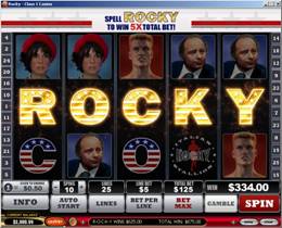 Rocky Slot Bonus Screen